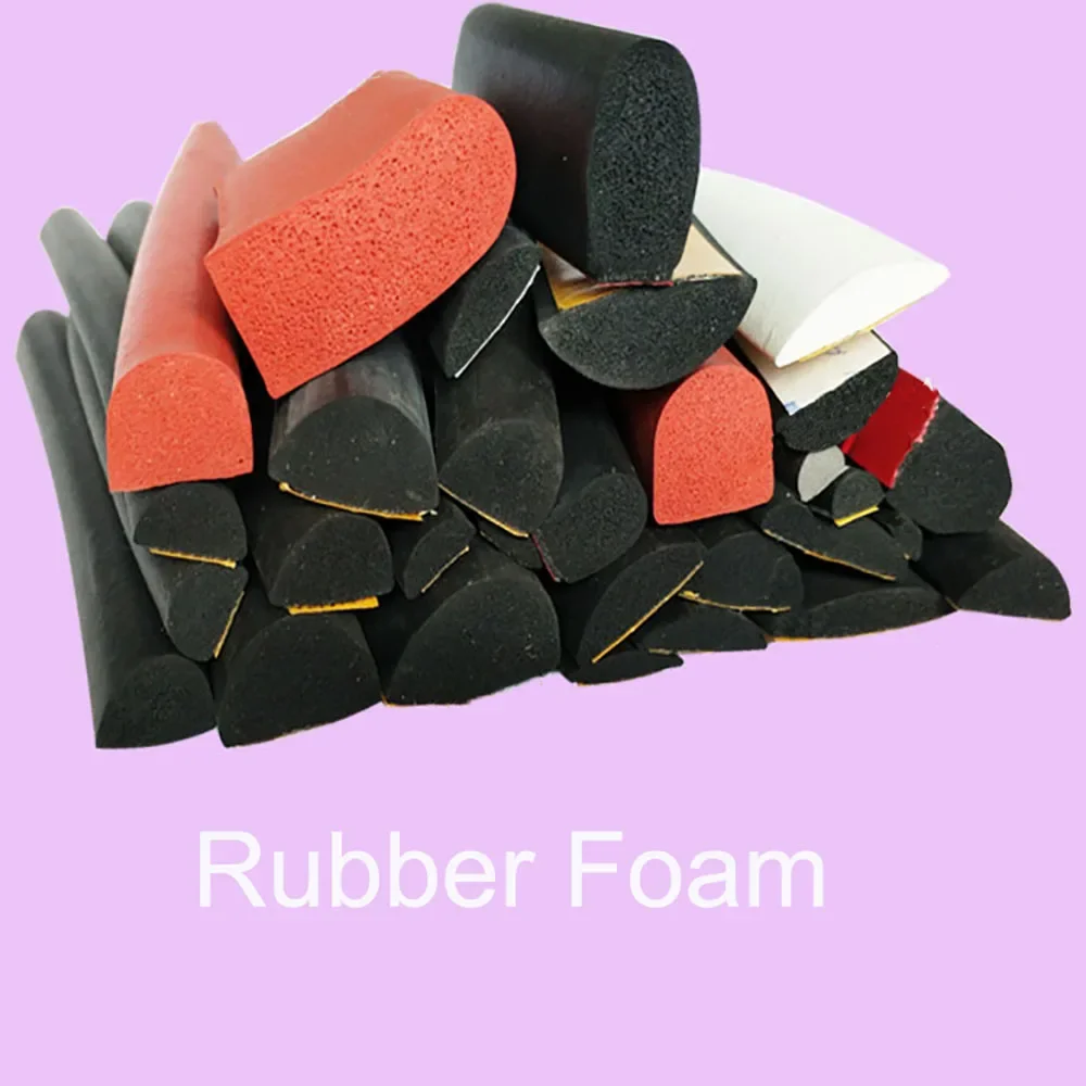 Черная самоклеящаяся губчатая уплотнительная лента 1/3/5 метров - Фотография_3