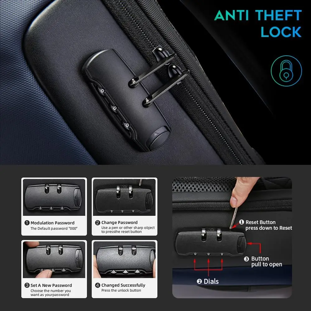 Противоугонный рюкзак bange с замком - Фотография_2