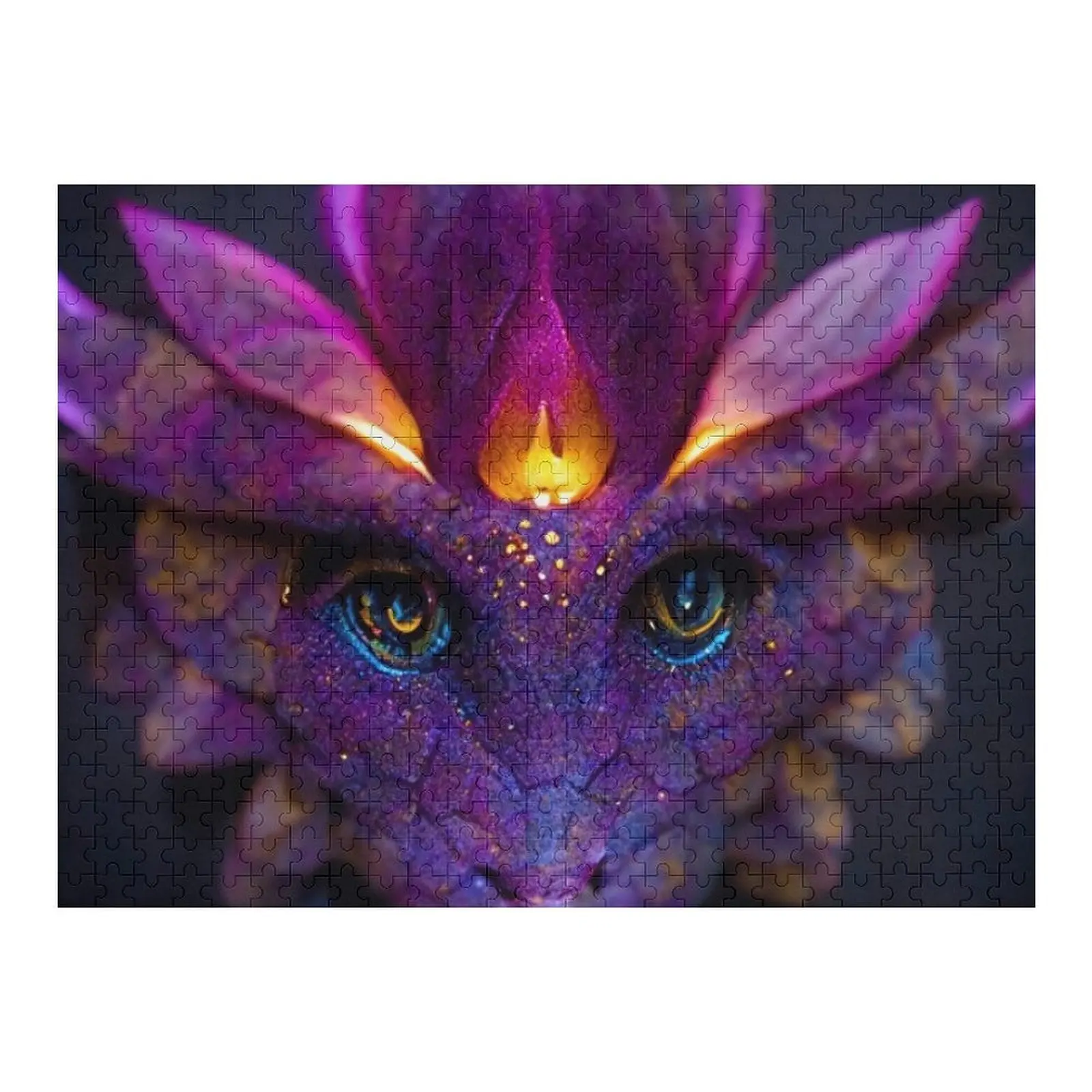 Пазл с орхидеей и драконом