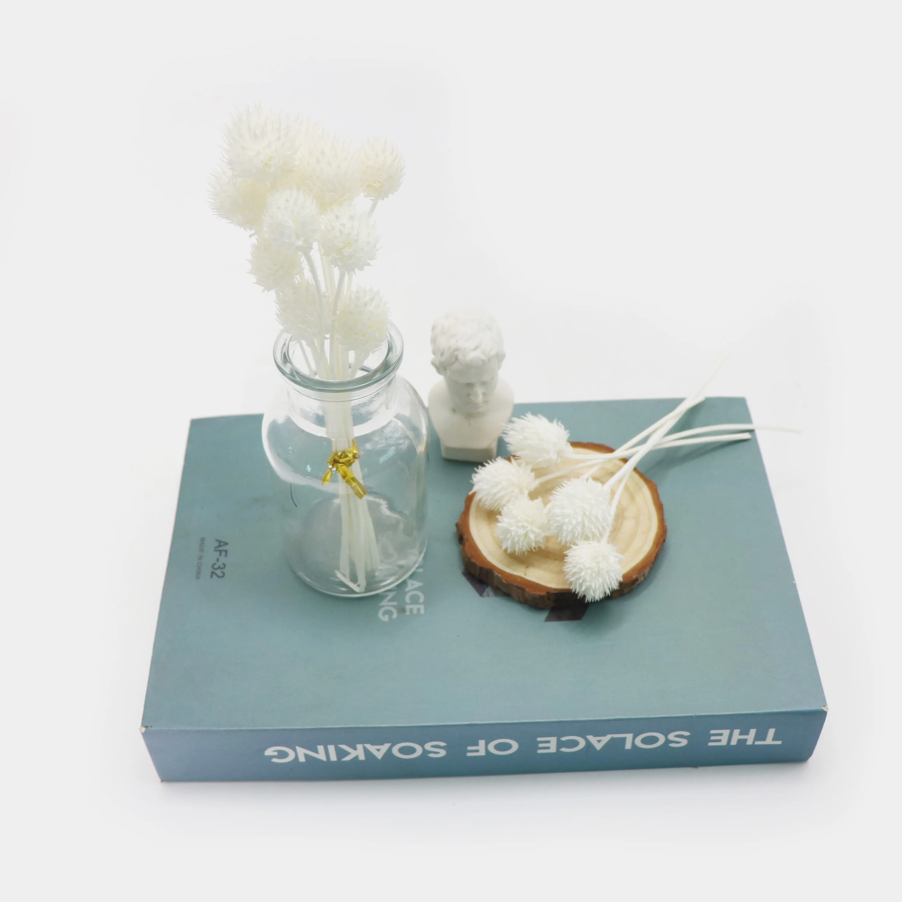 Сушеные отбеливающие консервированные цветы gomphrena - Фотография_5