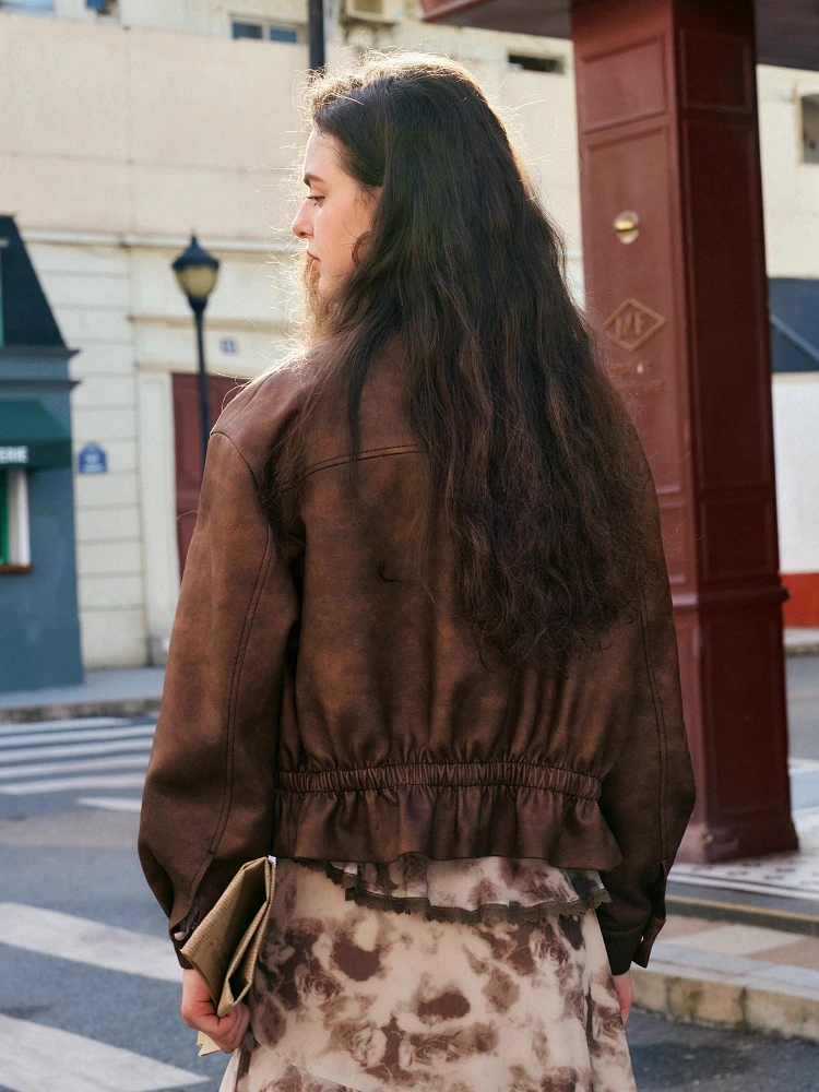 Olrain американская замшевая куртка в стиле ретро - Фотография_4