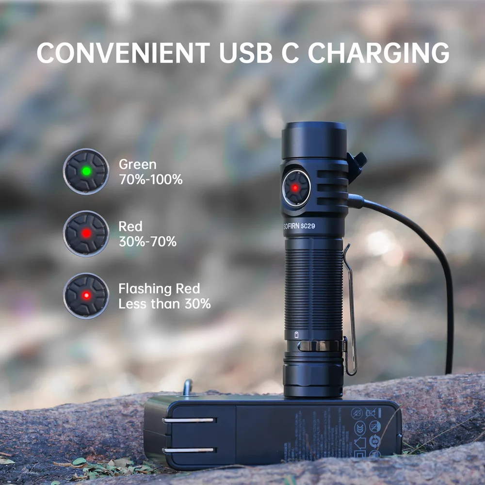 Sofirn sc29 3000 лм тип-c перезаряжаемый - Фотография_3