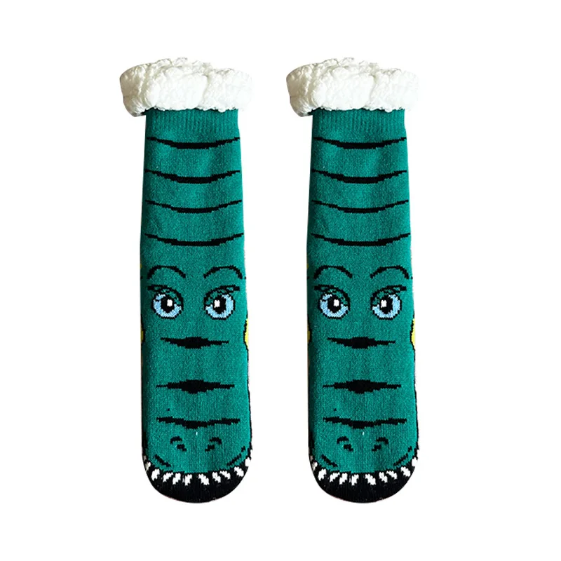 Fuzzy short sock women dinosaur - Фотография_5