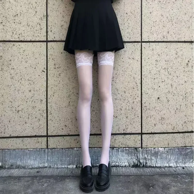 Костюмы jk, женские сексуальные чулки в сеточку до бедра - Фотография_6