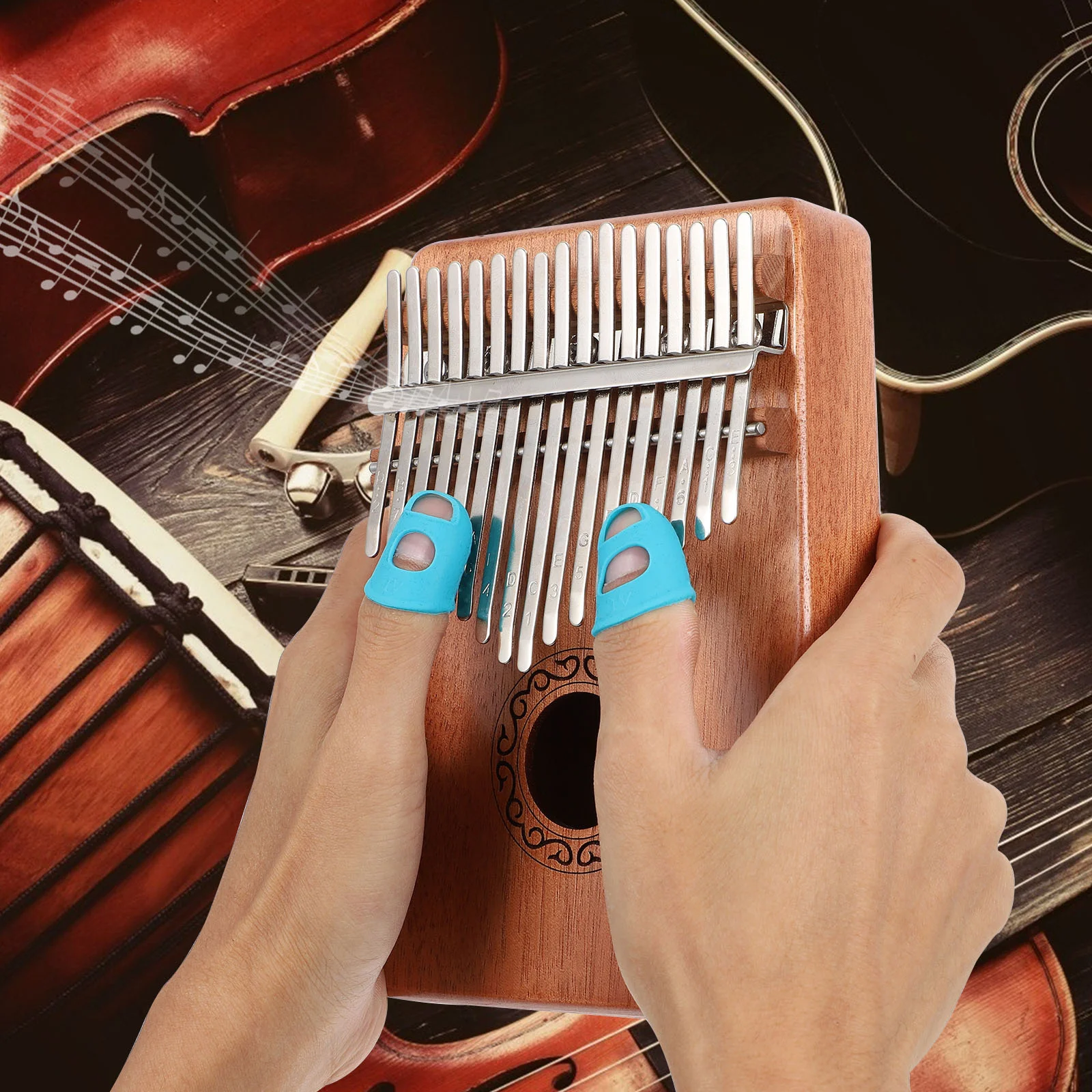 17-клавишное деревянное пианино kalimba с большим пальцем - Фотография_3