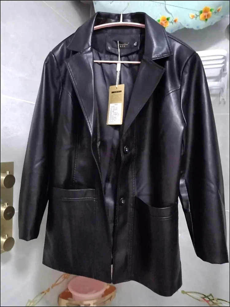 Женский кожаный пиджак - Фотография_6