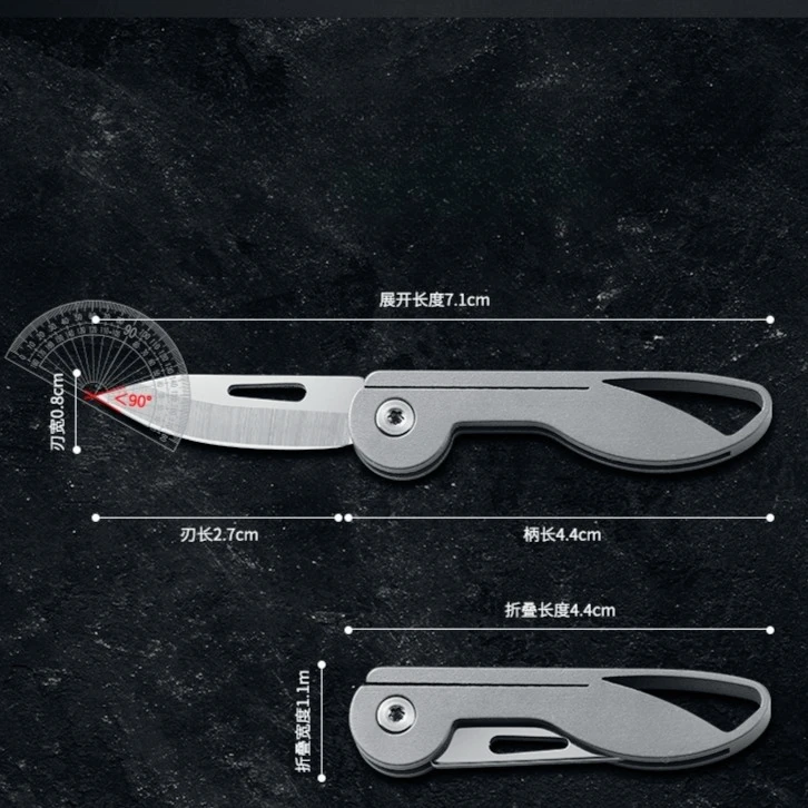 Высококачественный уличный складной мини-нож из титанового сплава - Фотография_3
