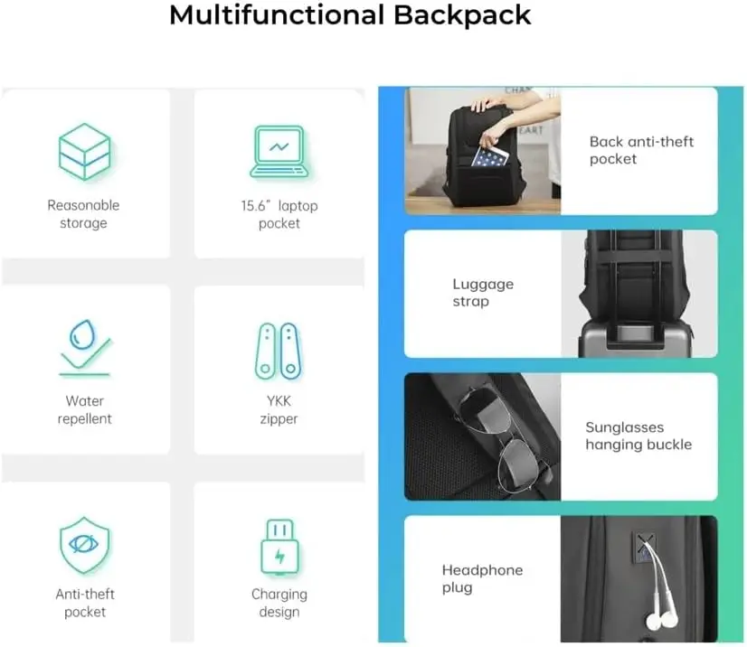 Рюкзак для ноутбука trekon для мужчин и женщин - Фотография_2