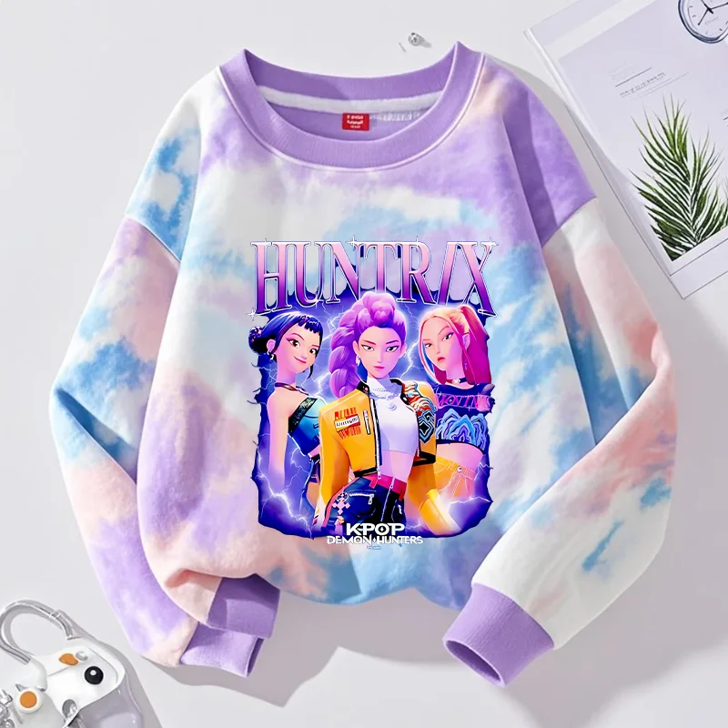 Толстовка kpop demon hunters huntrix с героями мультфильмов