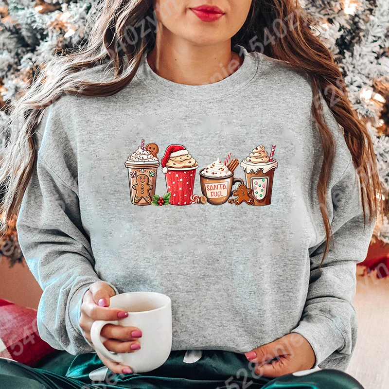 Christmas coffee santa fuel print