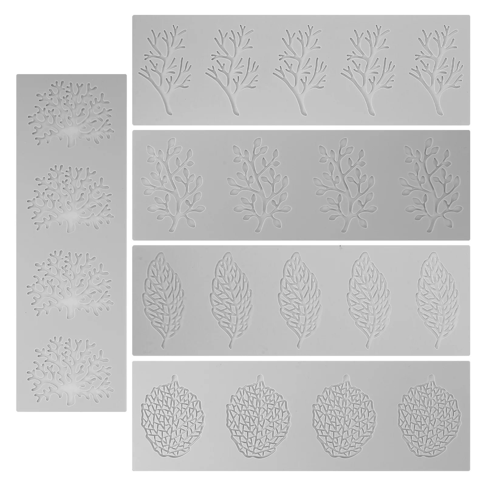 Силиконовая форма для помадки в виде листьев - Фотография_5