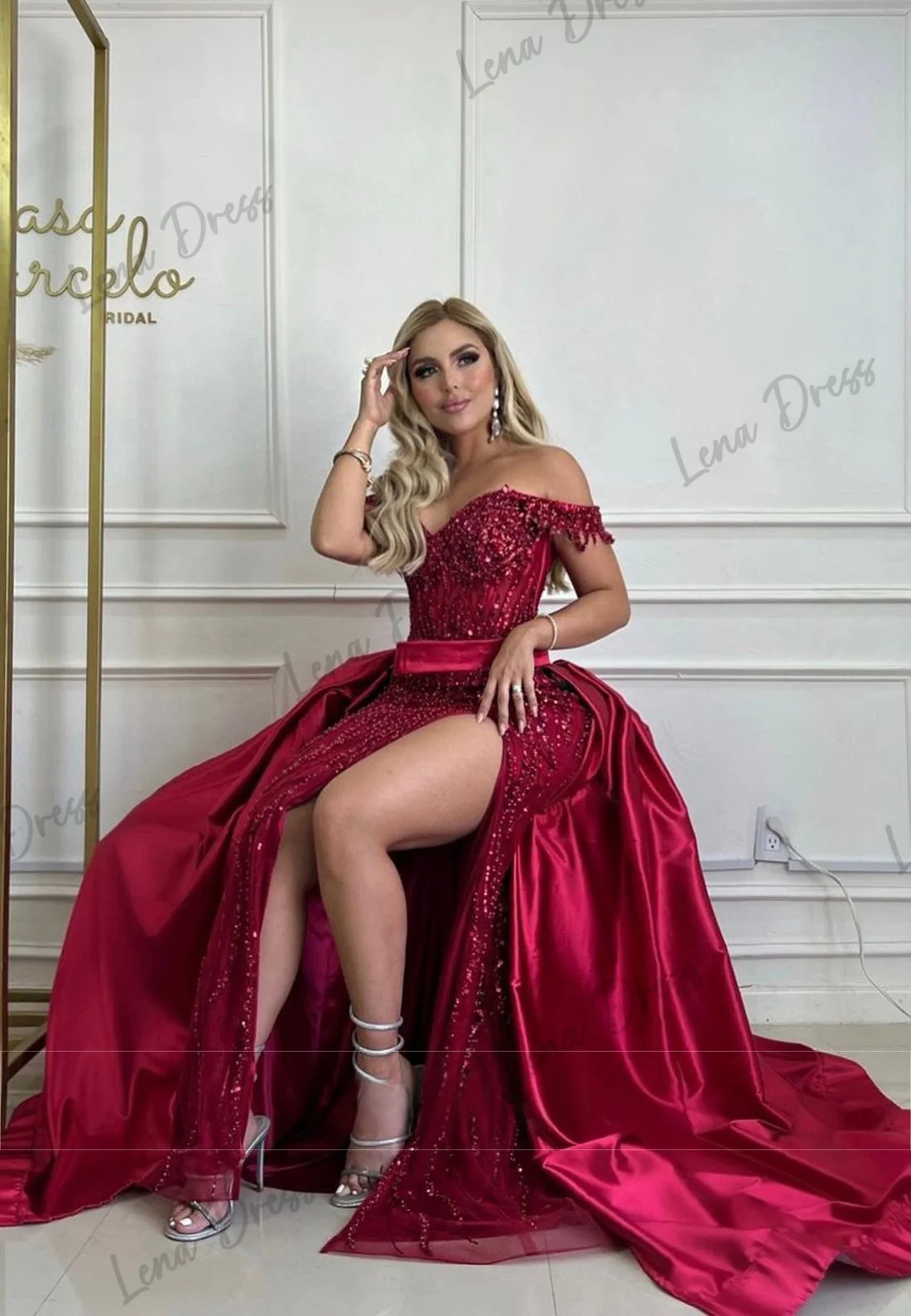 Вечернее платье lena с открытыми плечами - Фотография_5