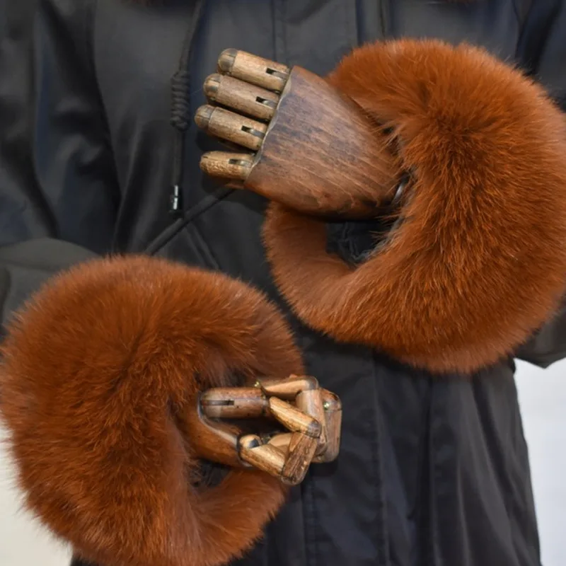 Манжеты из лисьего меха для женщин - Фотография_3