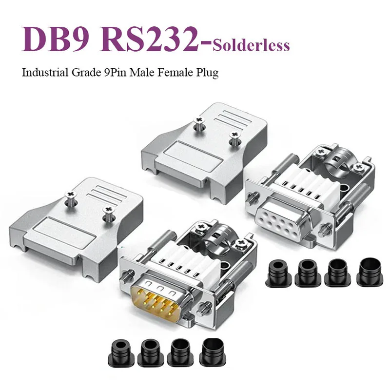 9-контактный разъем rs232 mini db9 «папа-мама» без пайки