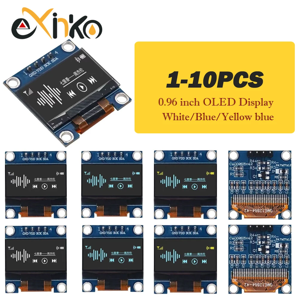 0,96-дюймовый модуль oled-дисплея i2c iic spi serial 128x64 жк-дисплей 3