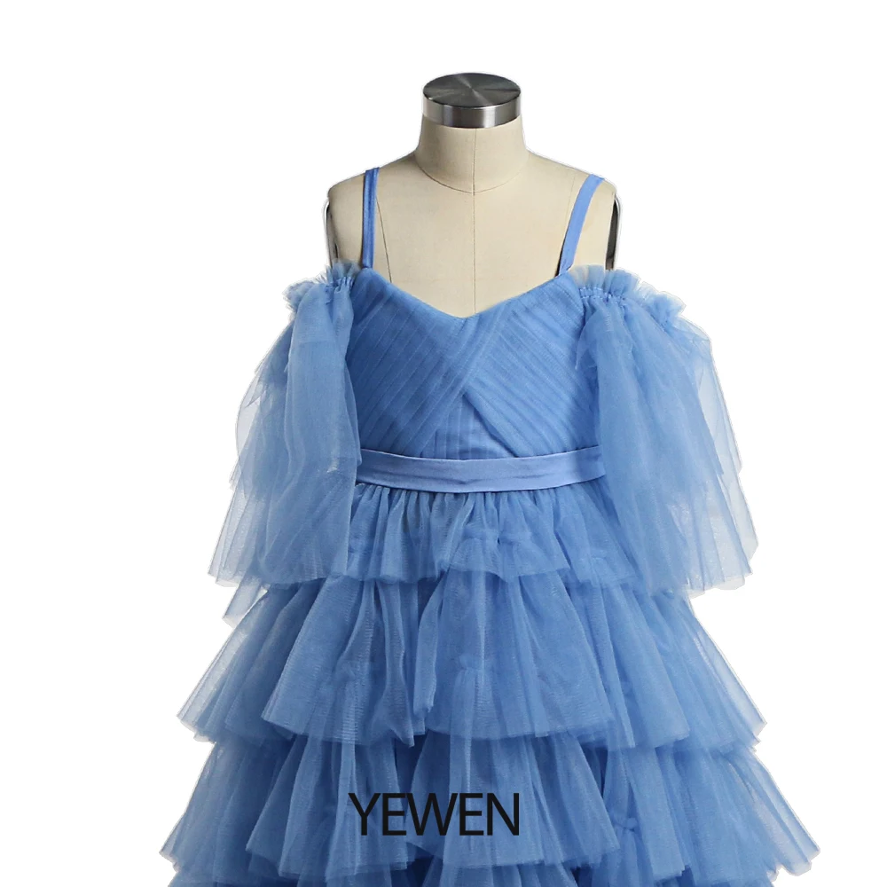 Многоярусные платья с оборками для маленьких девочек-цветочниц на свадьбу - Фотография_6