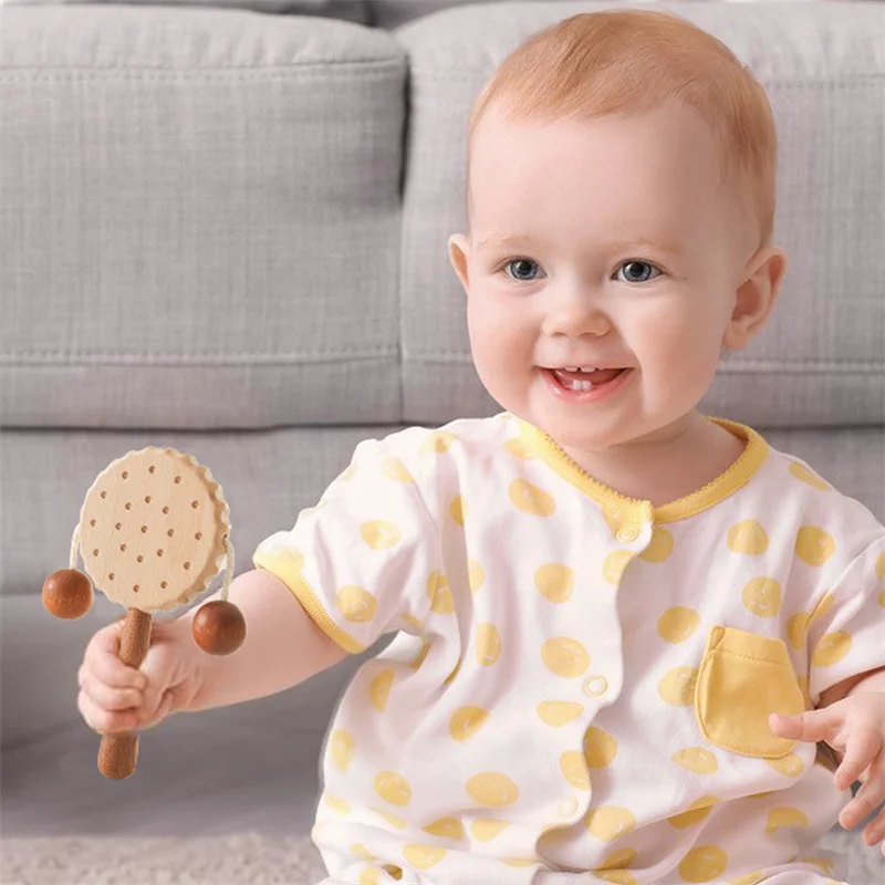 Деревянная игрушка-погремушка для младенцев 0-12 месяцев - Фотография_5