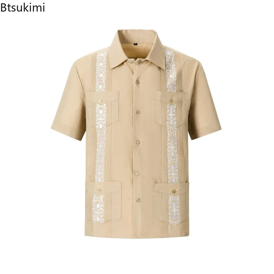 Новые мужские рубашки guayabera на молнии - Фотография_4