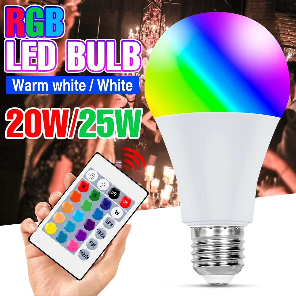 Светодиодная лампа rgb e27 лампа