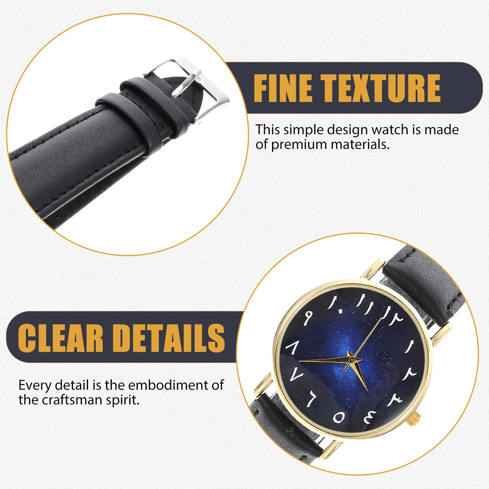 Стильные наручные часы со звездным небом и циферблатом - Фотография_6