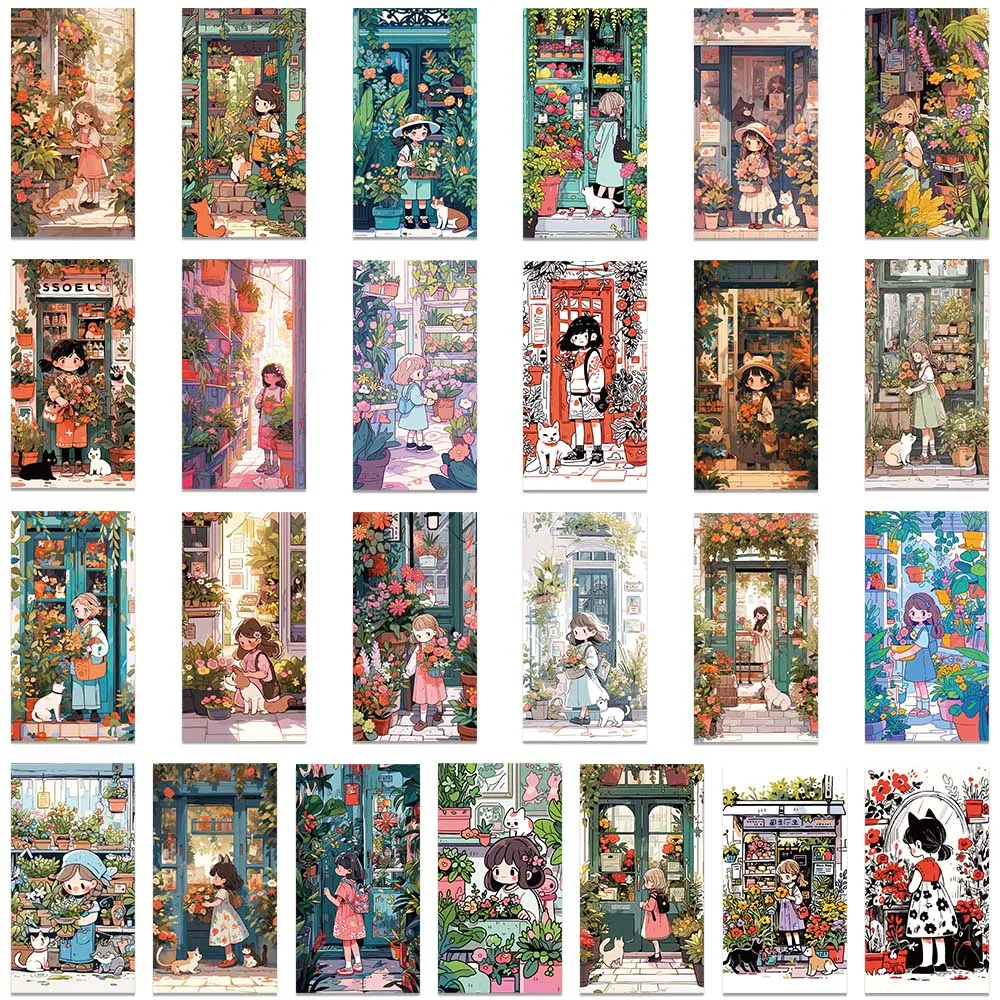 Милые мультяшные цветы для девочек и кошек - Фотография_4