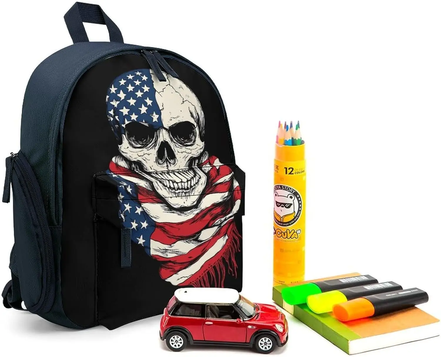 Флаг сша, шарф с черепом - Фотография_3