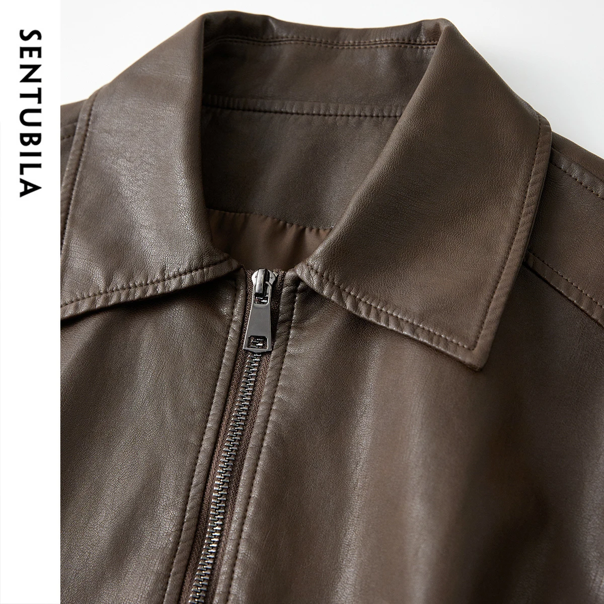 Sentubila женская кожаная куртка - Фотография_5