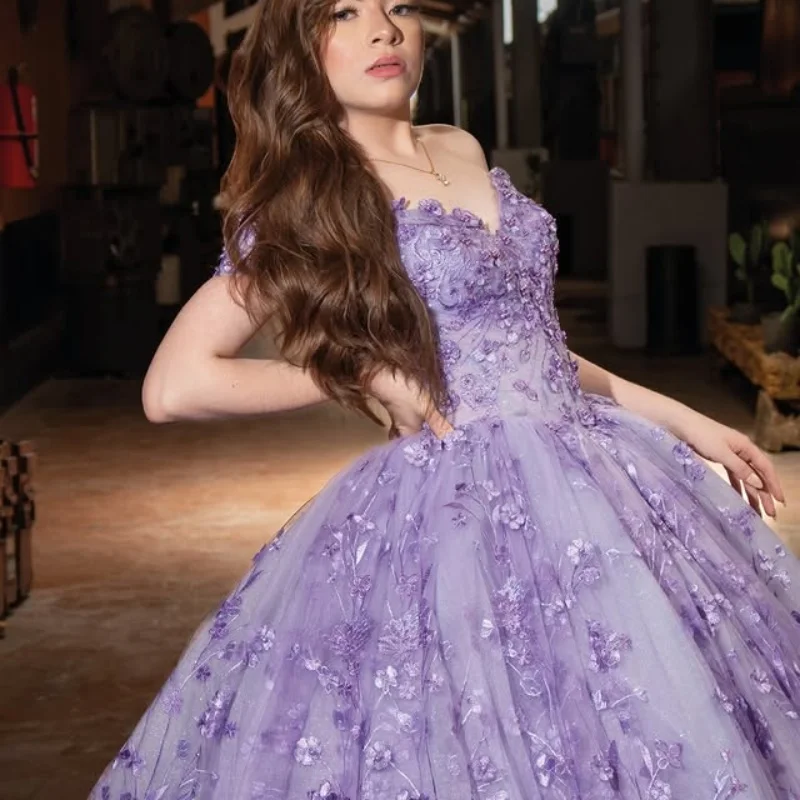 Фиолетовые платья quinceanera по