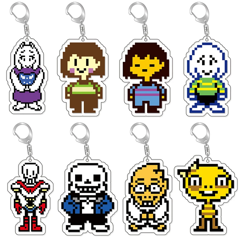 Брелок для ключей игры undertale pixel