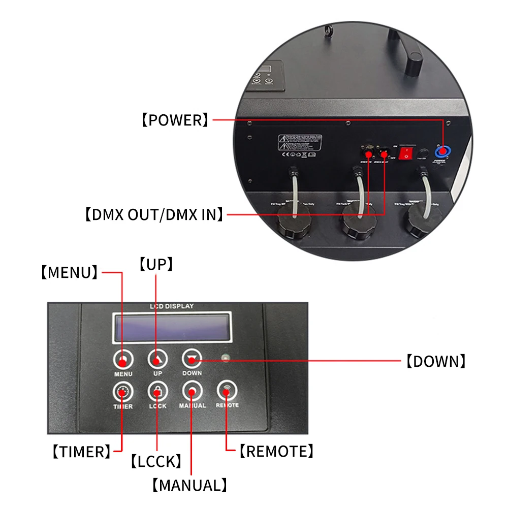 Машина для дымовых пузырей с двойными отверстиями dmx 512 - Фотография_5