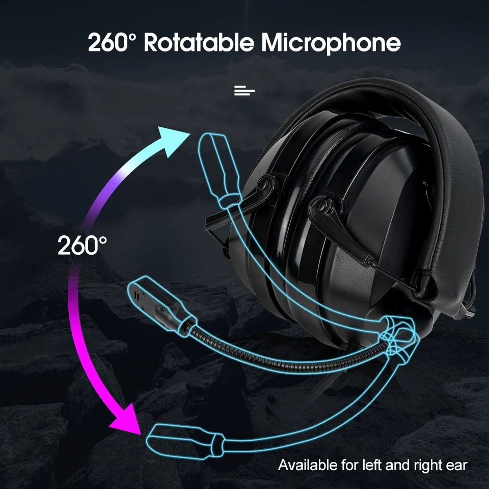 Retevis rt622 walkie talkie k/m гарнитура с шумоподавлением - Фотография_4