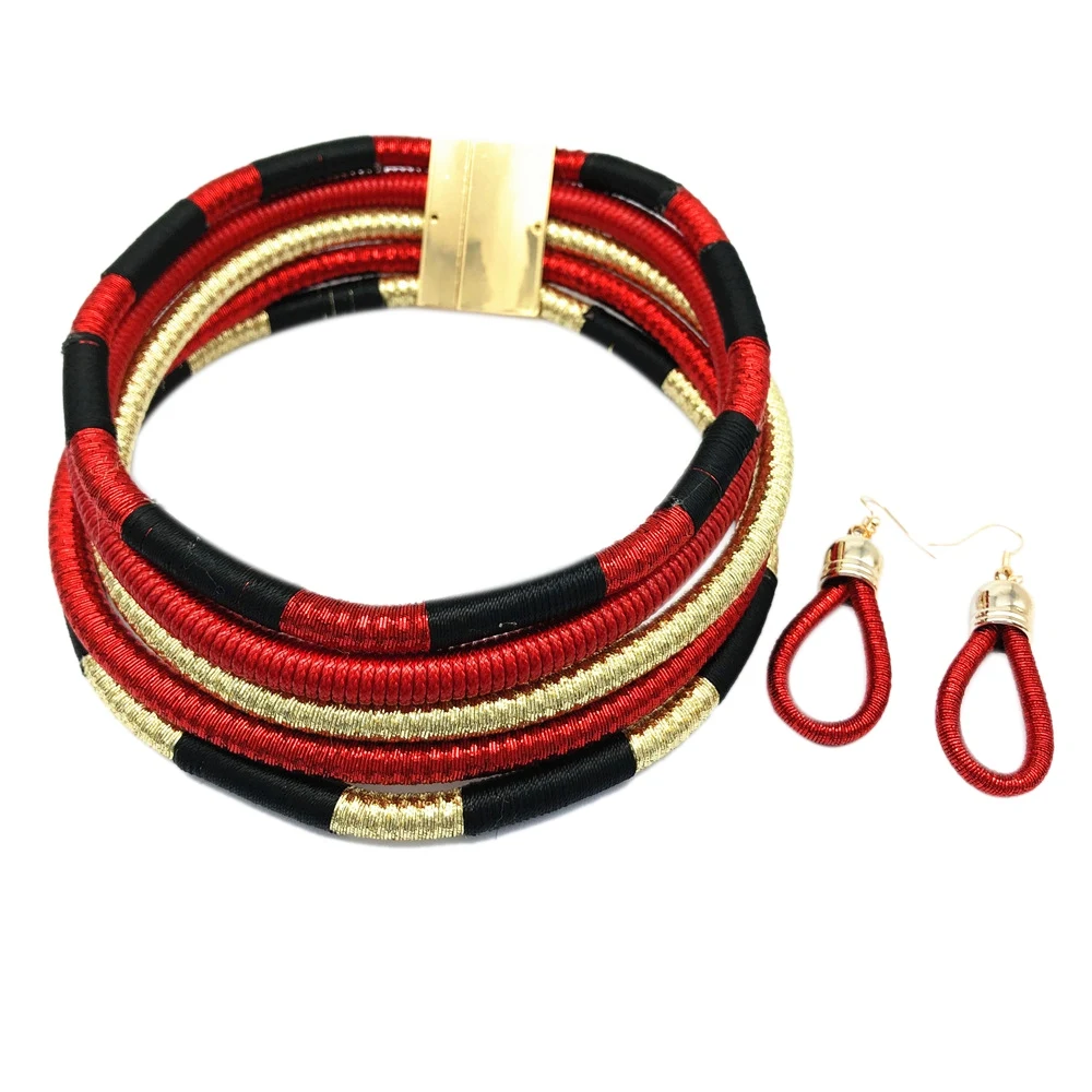 Abqr ожерелье серьги многослойные - Фотография_2