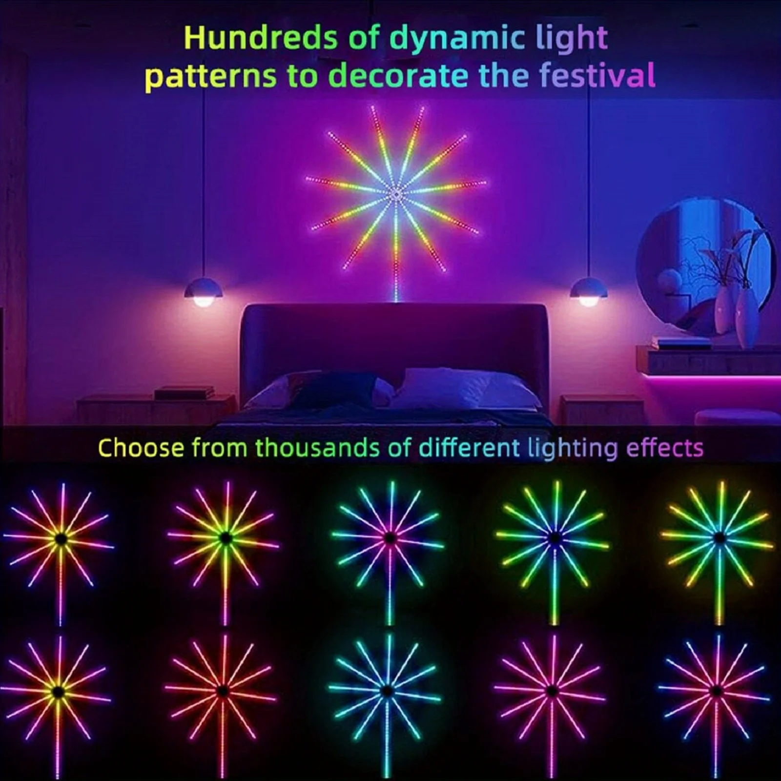 Приложение smart control ic led rgb фейерверк 10 шт - Фотография_6