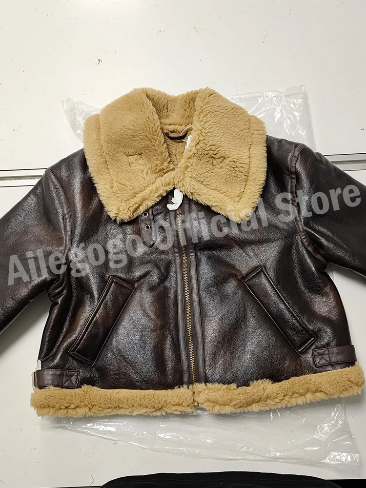 Куртка ailegogo женская из искусственной кожи - Фотография_6