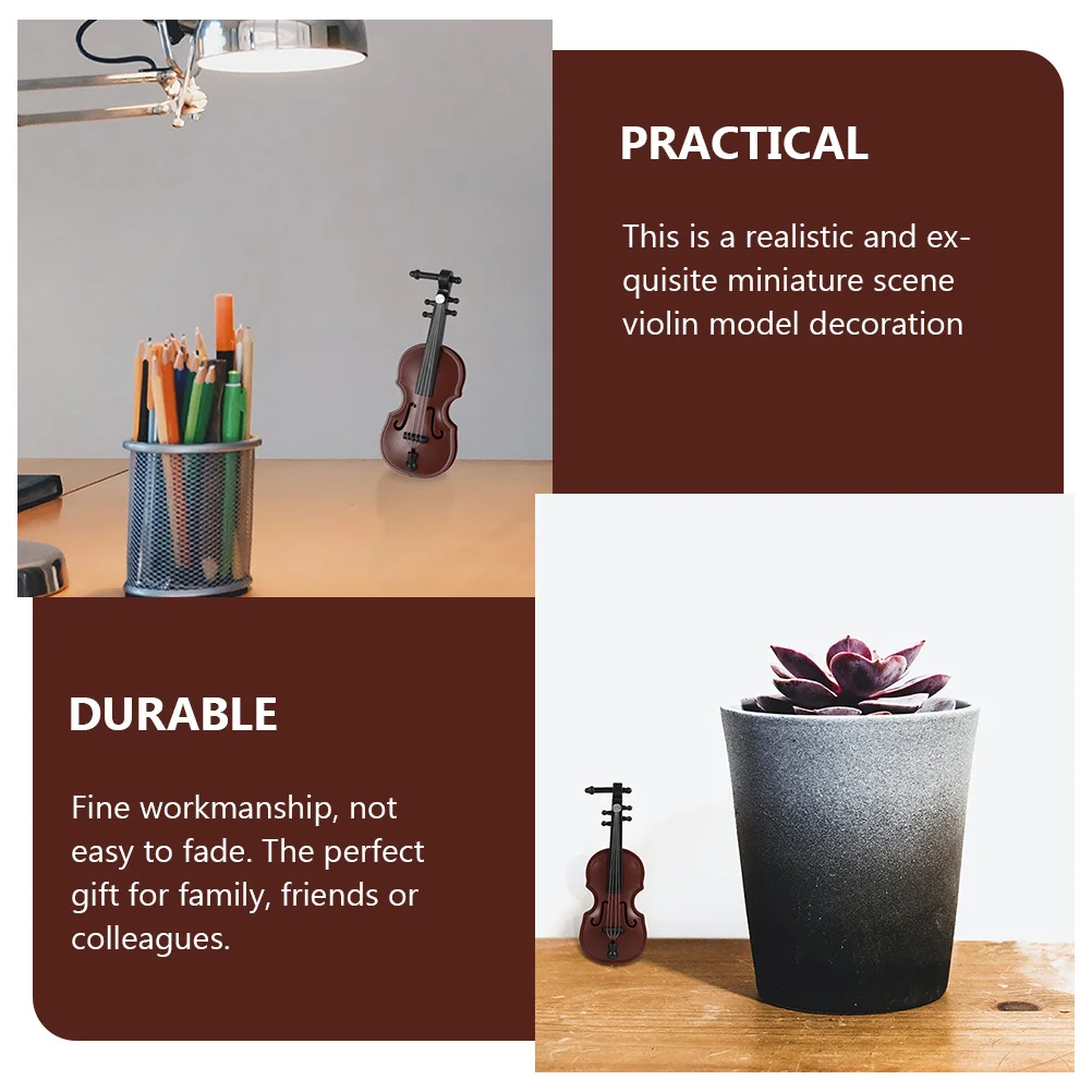 24 комплекта мини-скрипки с текстурой дерева