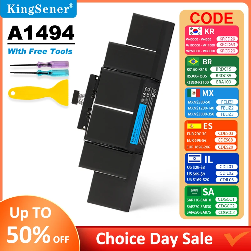 Аккумулятор kingsener a1494 a1417