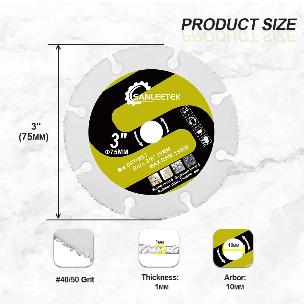 Sanleetek diamond saw blade 75mm - Фотография_4