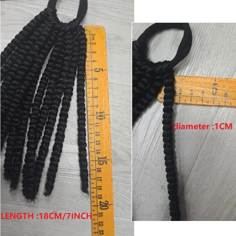 Детский плетеный хвост с эластичными шариками из бисера - Фотография_6