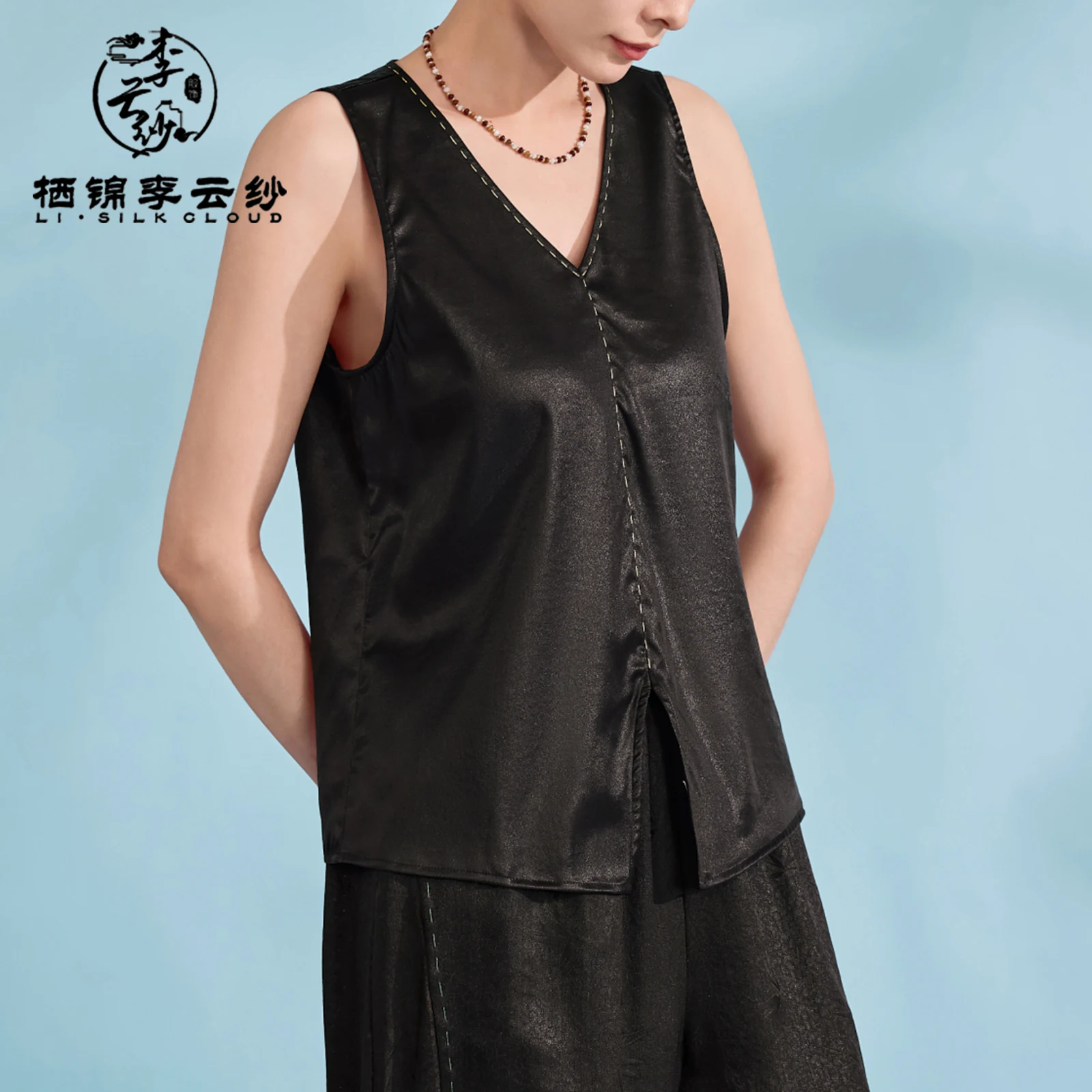 Топ-бретелька li silk cloud xiangyunsha - Фотография_4
