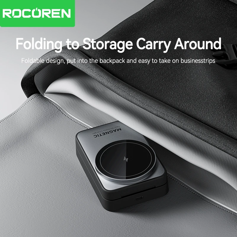 Rocoren складная подставка для беспроводной зарядки 3 в 1 - Фотография_4