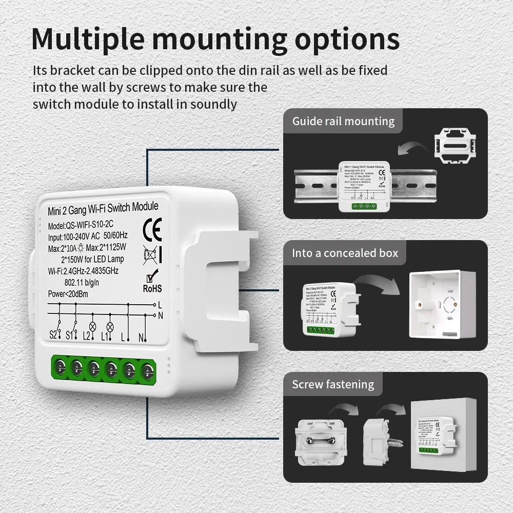Tnce tuya переключатель световой шторы диммер wifi zigbee - Фотография_3