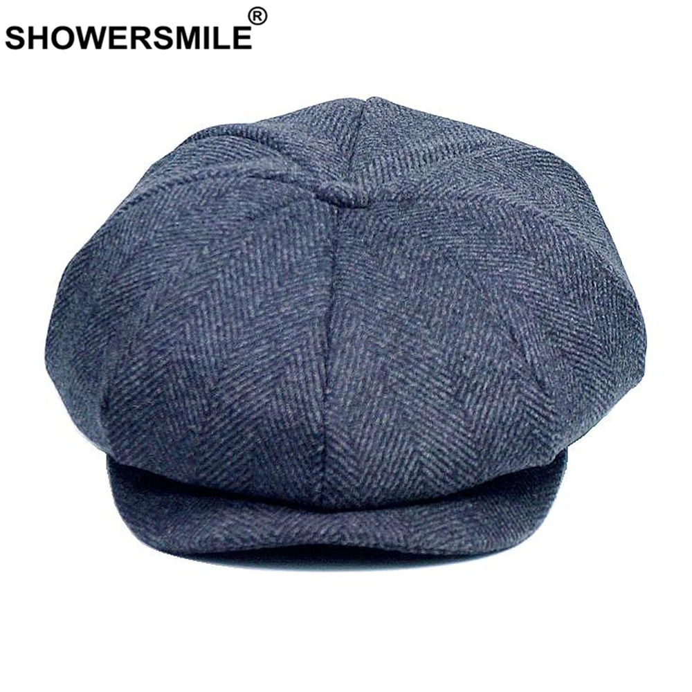 Твидовая клетчатая кепка showersmile для газетчика