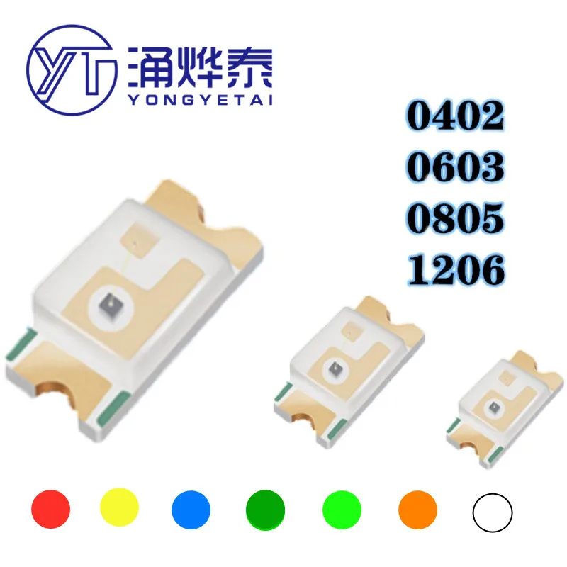 Светодиодный smd светодиод 0402 0603 0805 1206 красный
