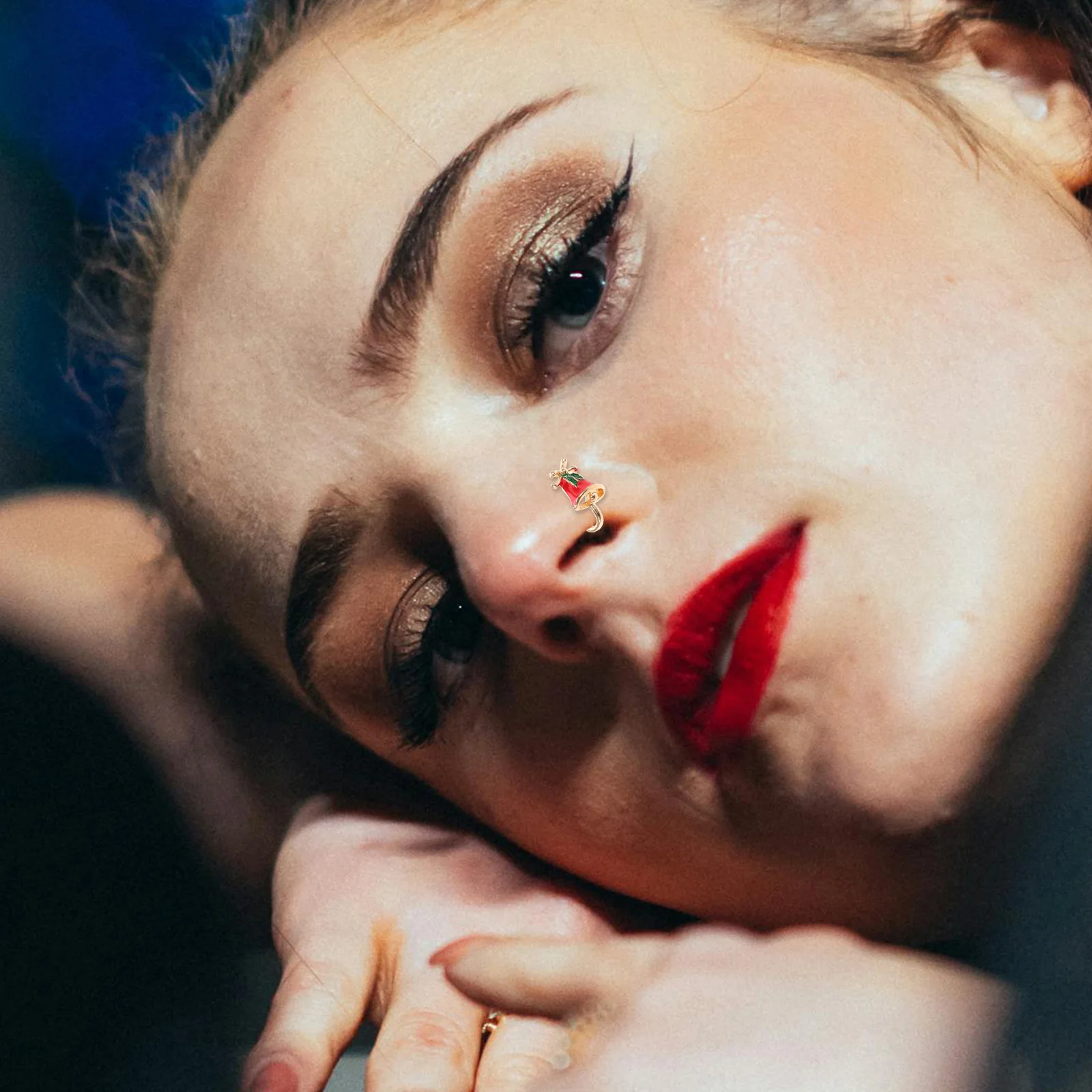 Стильное u-образное поддельное кольцо в носу - Фотография_2