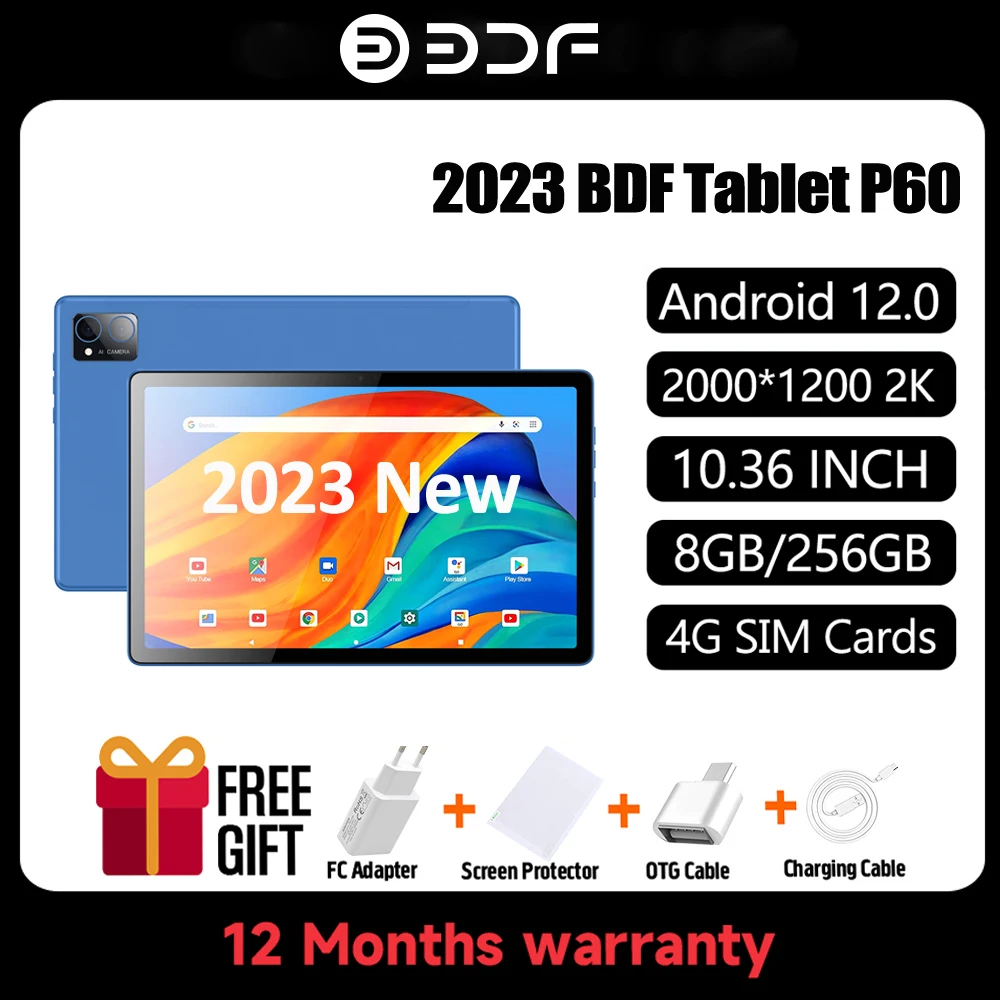 Планшет bdf p60, 10,1 дюйма, android