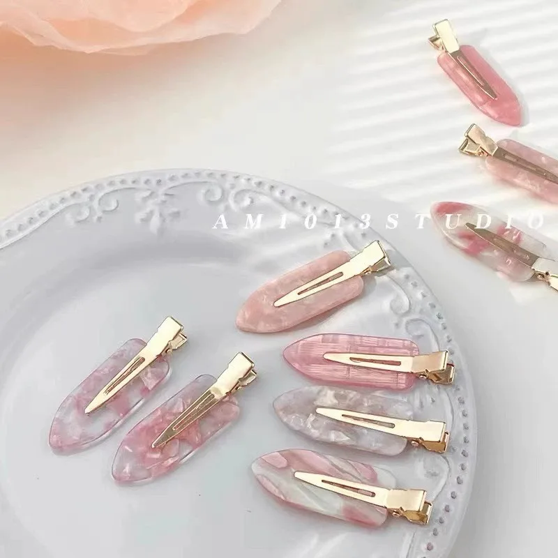 Простая розовая бесшовная заколка для волос сакура - Фотография_4