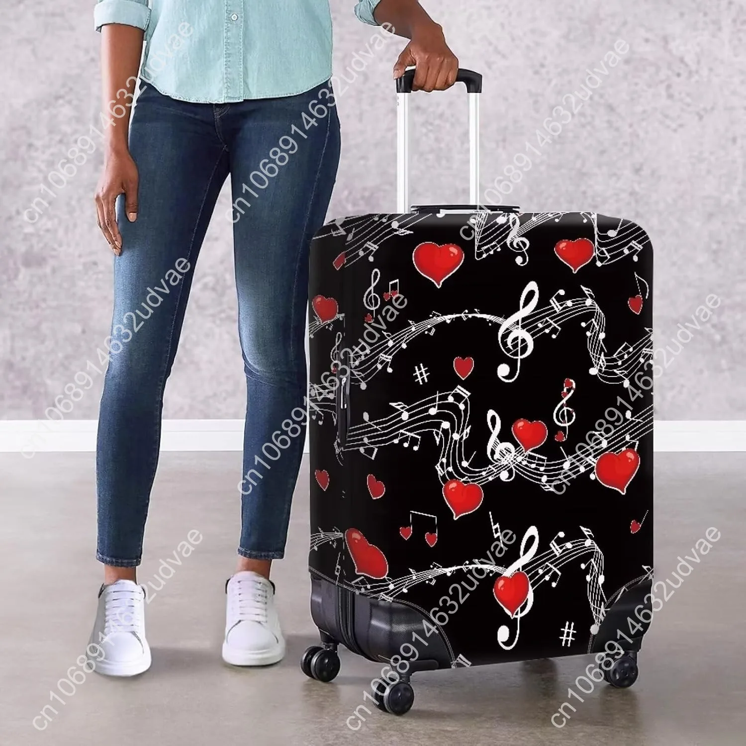 Музыкальные ноты с красным сердцем любви - Фотография_4