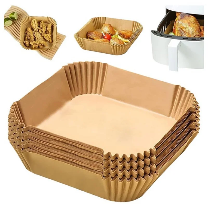 Одноразовые бумажные вкладыши для фритюрницы с антипригарным покрытием