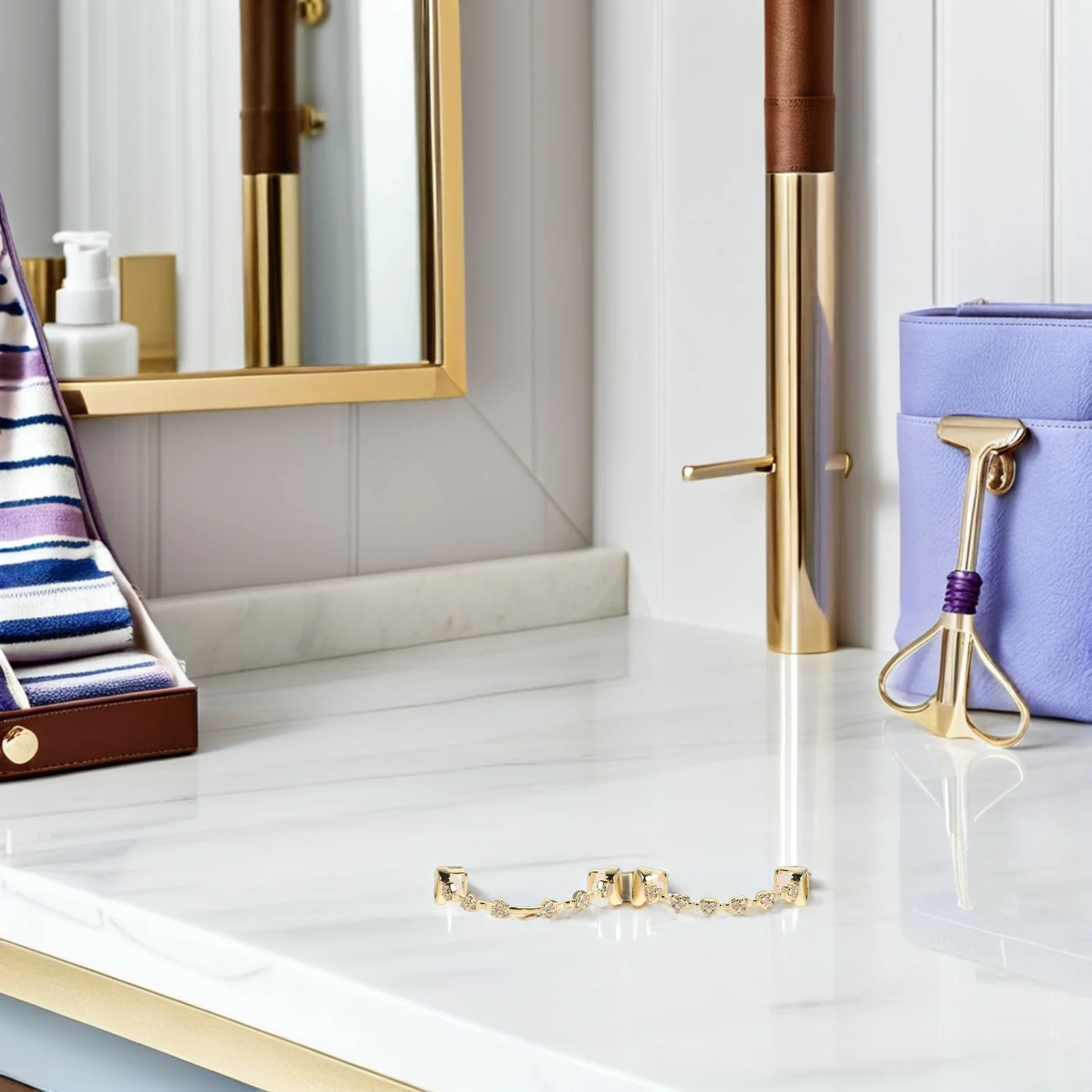 1 комплект, позолоченные стразы - Фотография_5