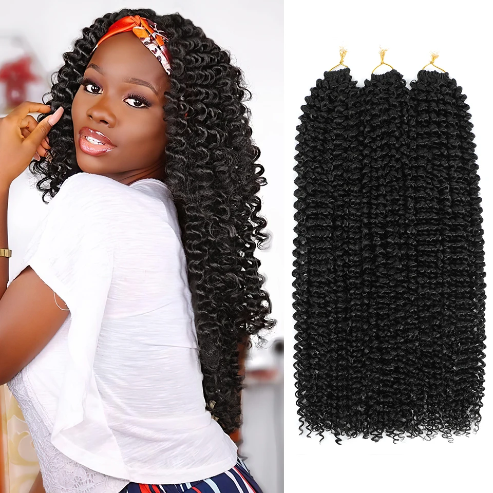 Черные бордовые волнистые волосы для наращивания волос passion twist - Фотография_2